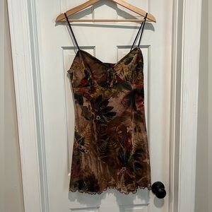 Urban outfitters brown floral mini dress